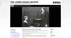 Desktop Screenshot of liedersoundarchive.org